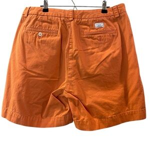 Vineyard Vines Shorts Mens 34 Orange Solid Flat Front Chino 6.5 Inseam Preppy